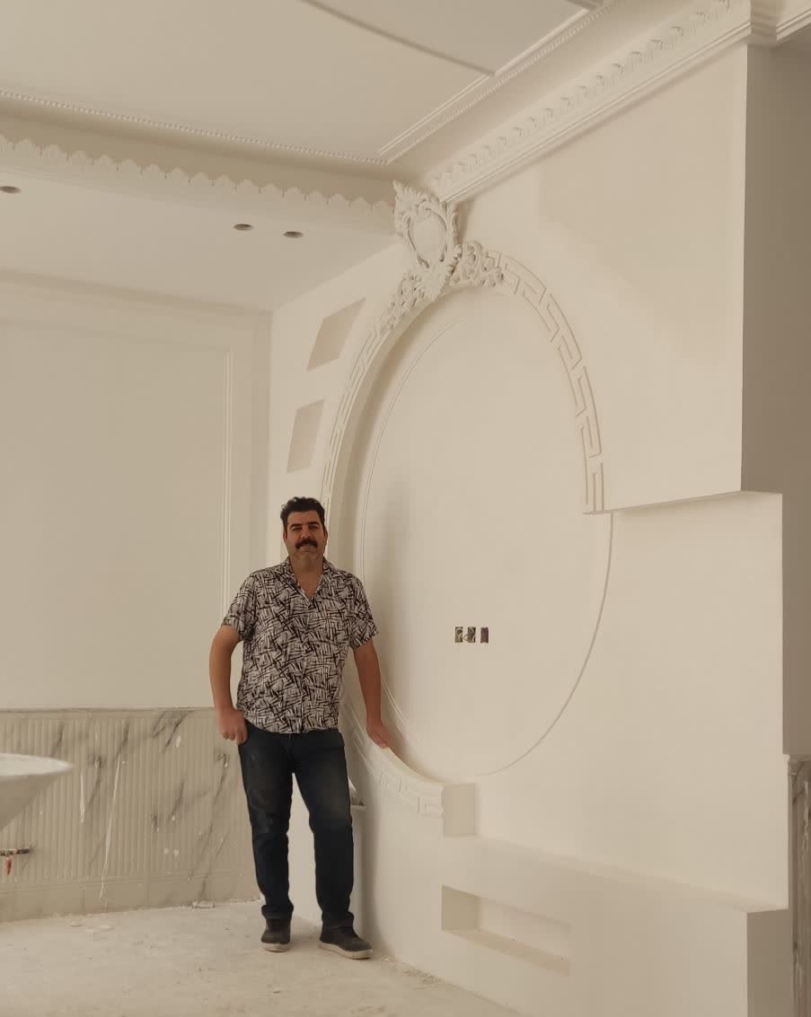 گچبری با فرورفتگی و سختی کار